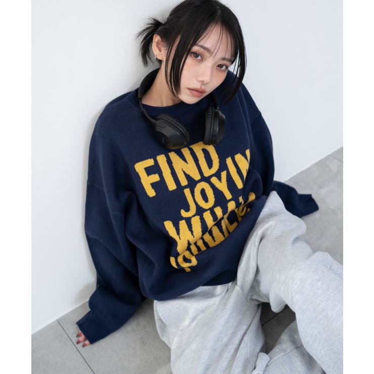 柄5 | グラフィックニットプルオーバー | WEGO【WOMEN】