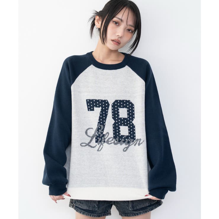 柄8 | グラフィックニットプルオーバー | WEGO【WOMEN】