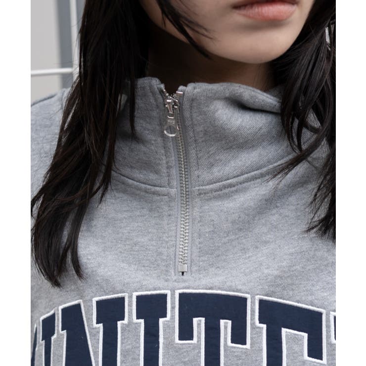 グラフィックハーフジップスウェット | WEGO【WOMEN】 | 詳細画像4 