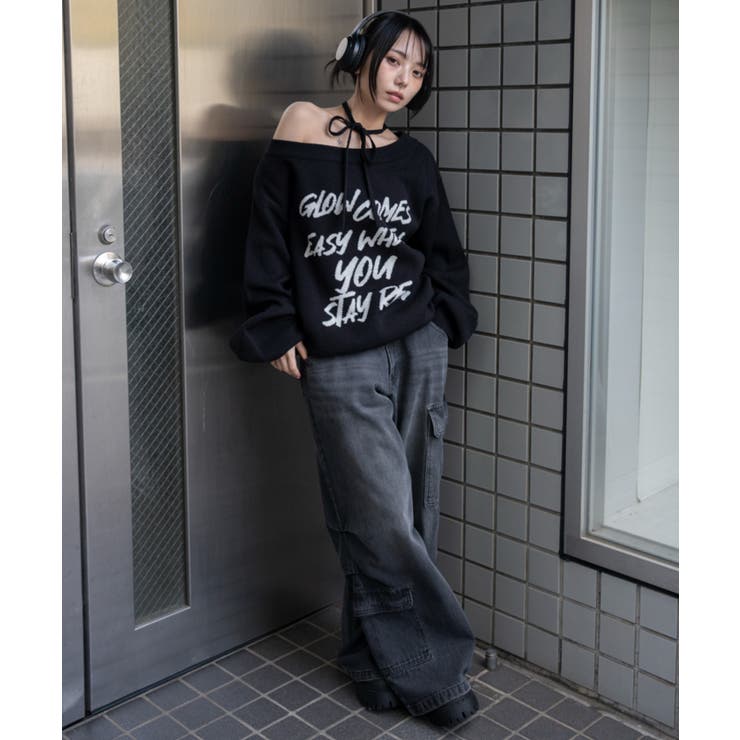 2WAYショルダーリボンニット | WEGO【WOMEN】 | 詳細画像3 