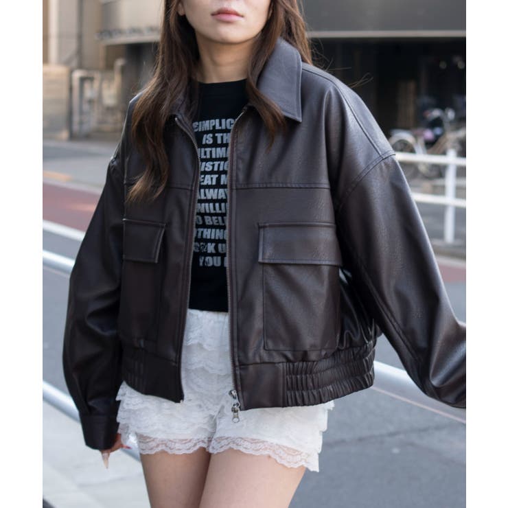 PUショートジャケット | WEGO【WOMEN】 | 詳細画像1 