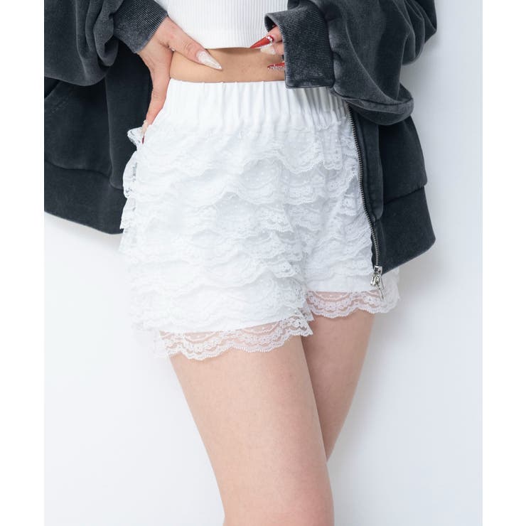 レースフリルマイクロショートパンツ | WEGO【WOMEN】 | 詳細画像1 