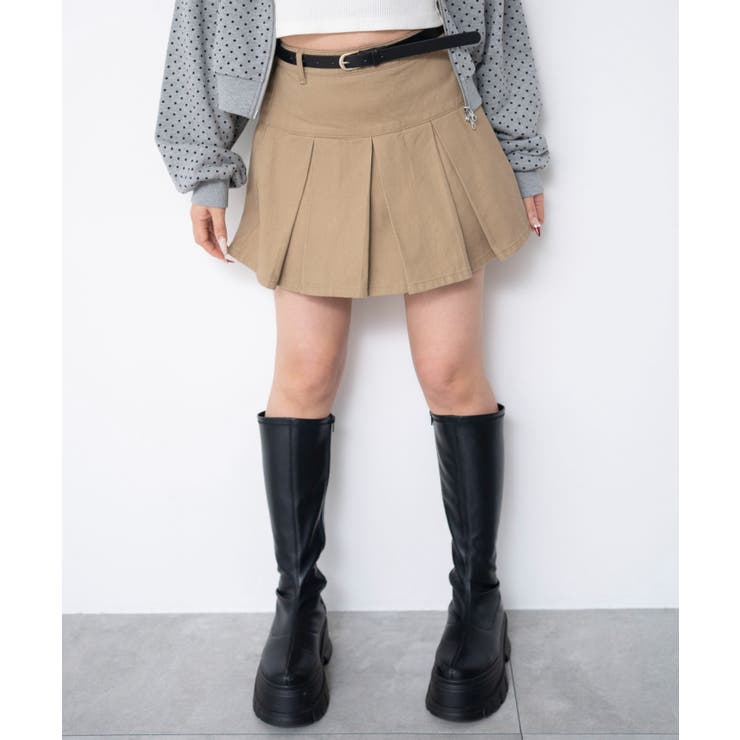 ベルト付きツイルプリーツスカパン | WEGO【WOMEN】 | 詳細画像9 