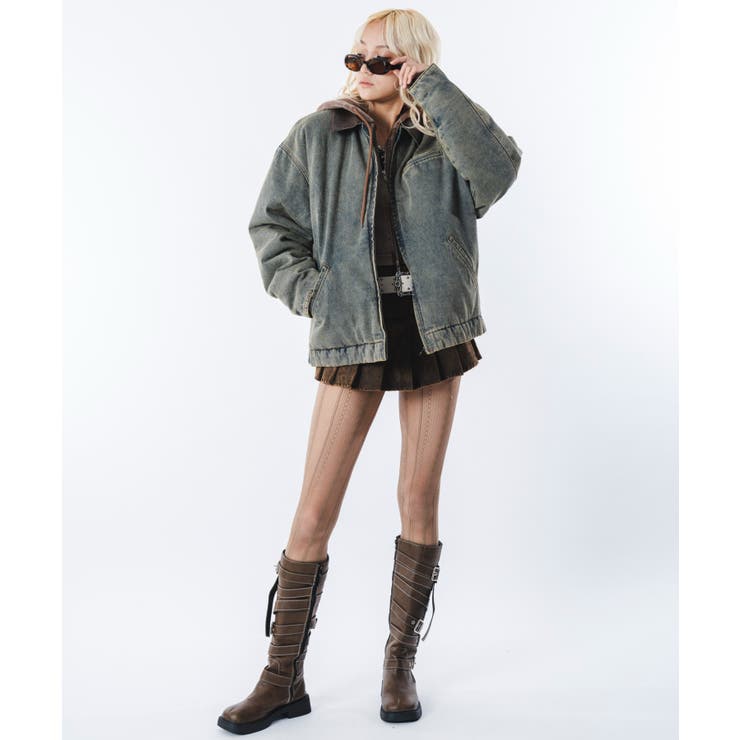 キルティングZIPデニムジャケット | WEGO【MEN】 | 詳細画像27 