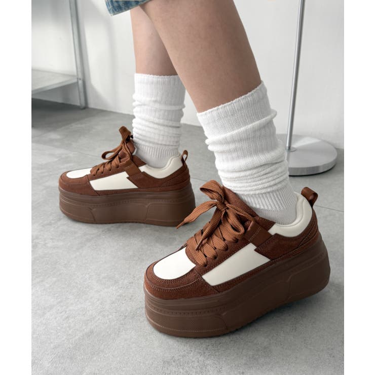 厚底ワイドシューレーススニーカー | WEGO【WOMEN】 | 詳細画像10 