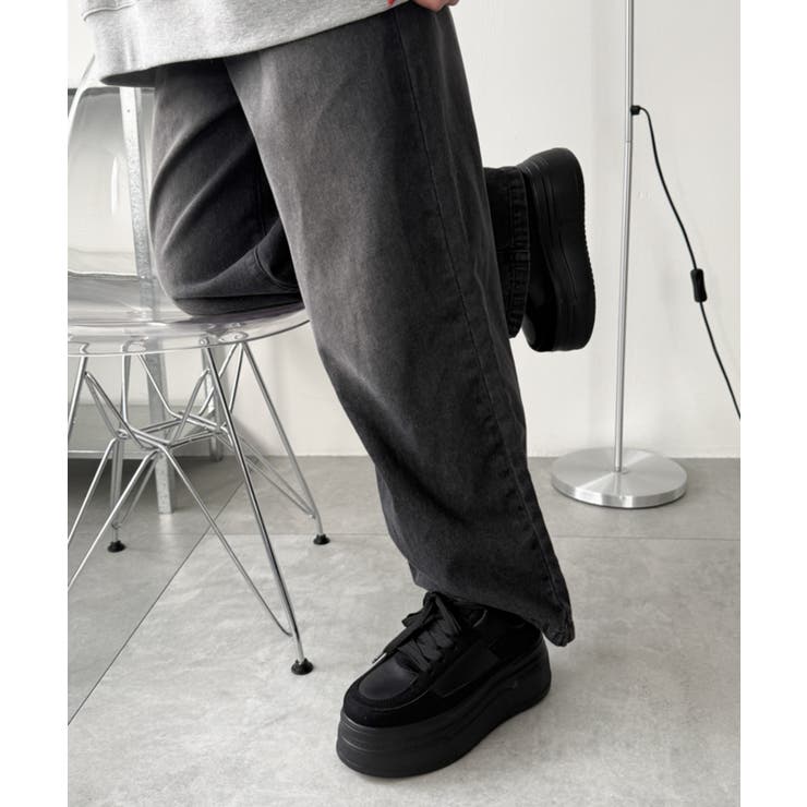 厚底ワイドシューレーススニーカー | WEGO【WOMEN】 | 詳細画像18 