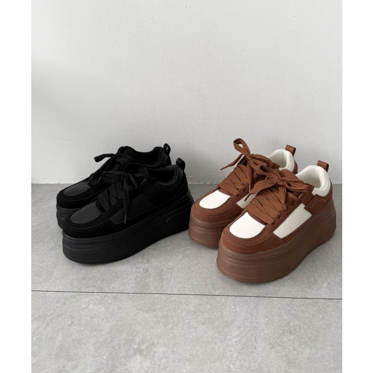 厚底ワイドシューレーススニーカー | WEGO【WOMEN】 | 詳細画像22 