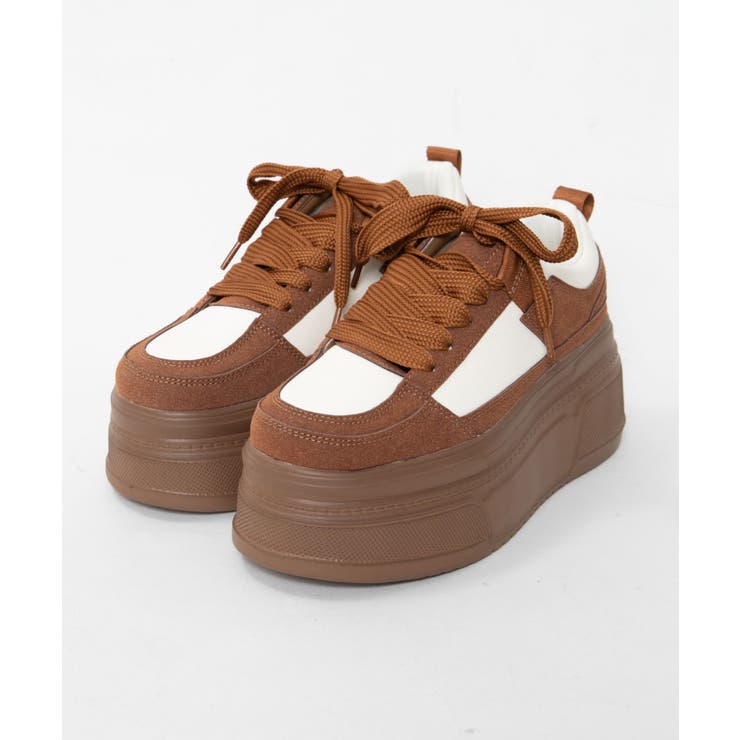 厚底ワイドシューレーススニーカー | WEGO【WOMEN】 | 詳細画像23 