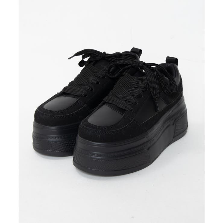 厚底ワイドシューレーススニーカー | WEGO【WOMEN】 | 詳細画像24 