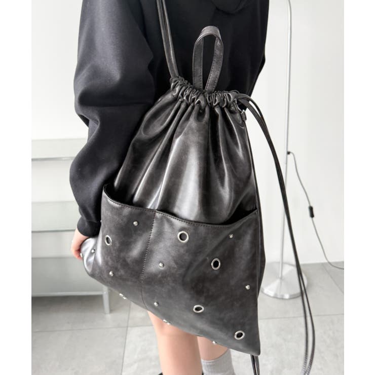 ハトメデザインナップサック | WEGO【MEN】 | 詳細画像10 