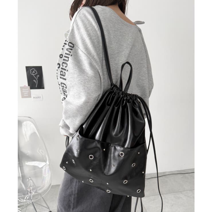 ハトメデザインナップサック | WEGO【MEN】 | 詳細画像14 