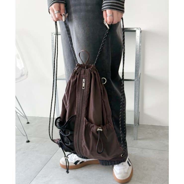 センターzipナップサック | WEGO【MEN】 | 詳細画像1 