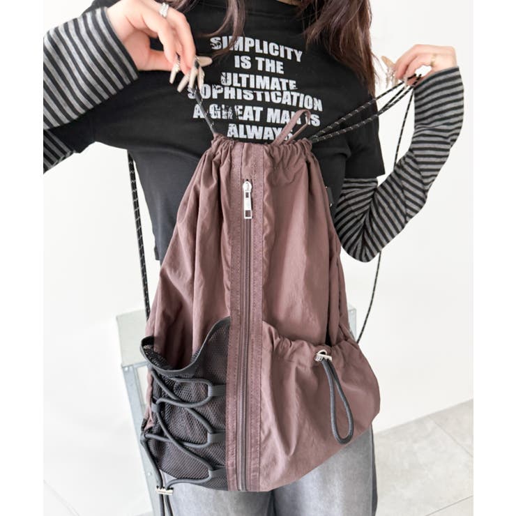 センターzipナップサック | WEGO【MEN】 | 詳細画像9 