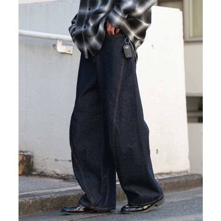 デニムインディゴ | カバーフィットバルーンデニムパンツ | WEGO【MEN】