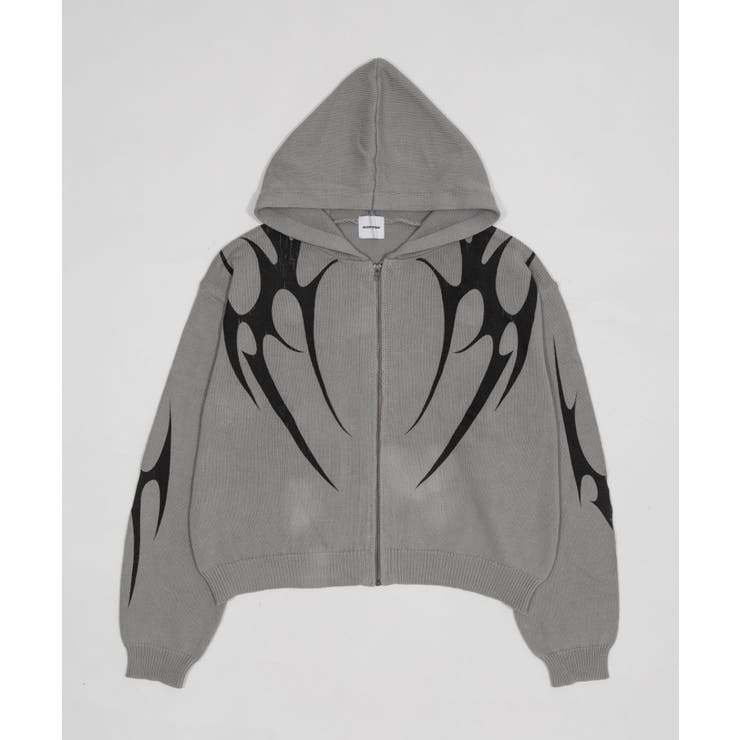 グレー | トライバルニットZIPパーカー | WEGO【MEN】