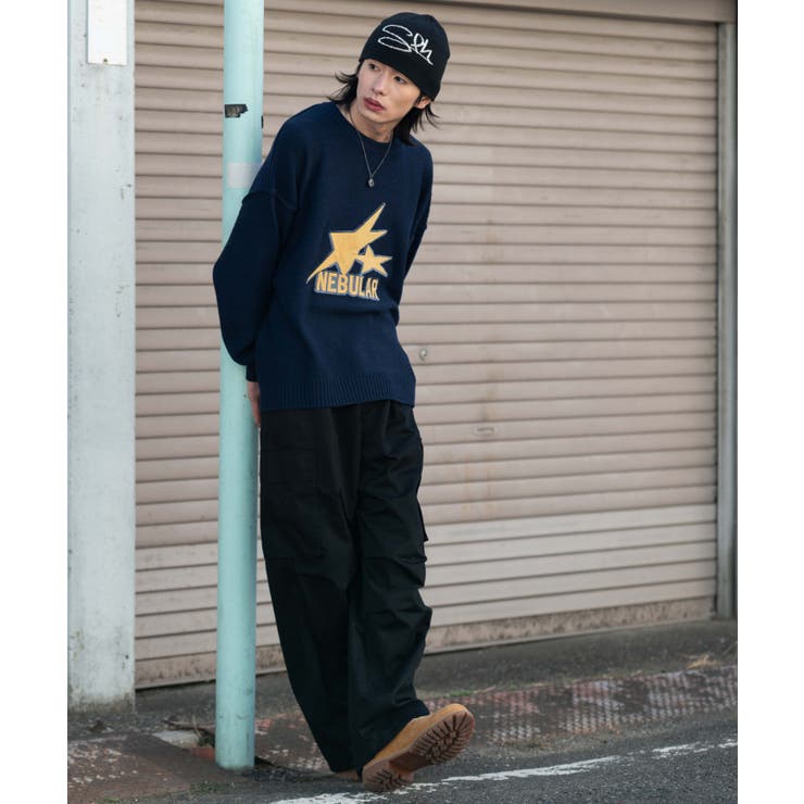 サテンワッペンニットプルオーバー | WEGO【MEN】 | 詳細画像2 