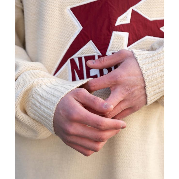 サテンワッペンニットプルオーバー | WEGO【MEN】 | 詳細画像5 