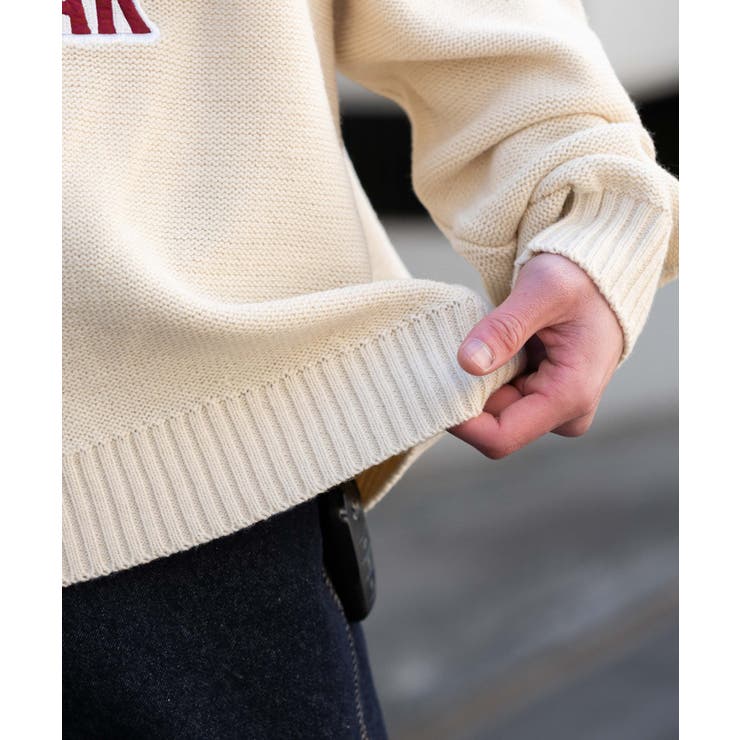 サテンワッペンニットプルオーバー | WEGO【MEN】 | 詳細画像6 