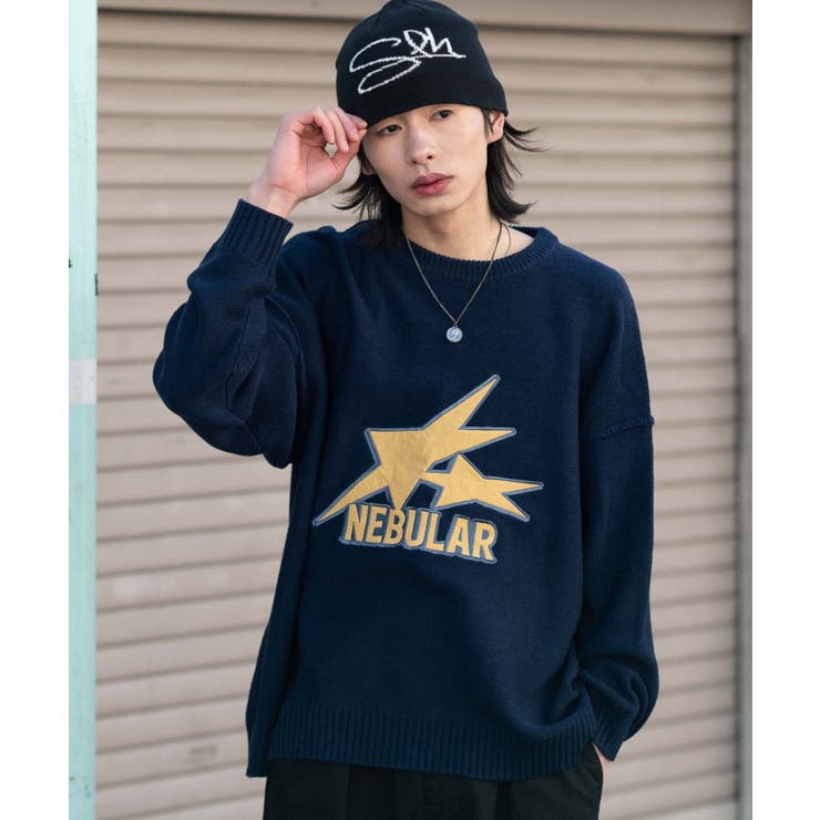 サテンワッペンニットプルオーバー | WEGO【MEN】 | 詳細画像7 