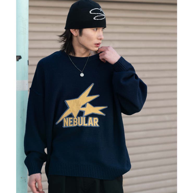 サテンワッペンニットプルオーバー | WEGO【MEN】 | 詳細画像9 