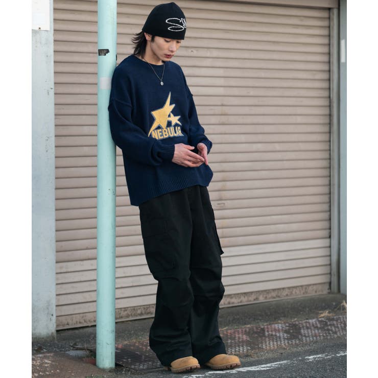 サテンワッペンニットプルオーバー | WEGO【MEN】 | 詳細画像12 