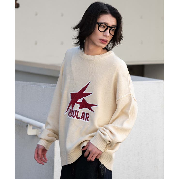 サテンワッペンニットプルオーバー | WEGO【MEN】 | 詳細画像13 
