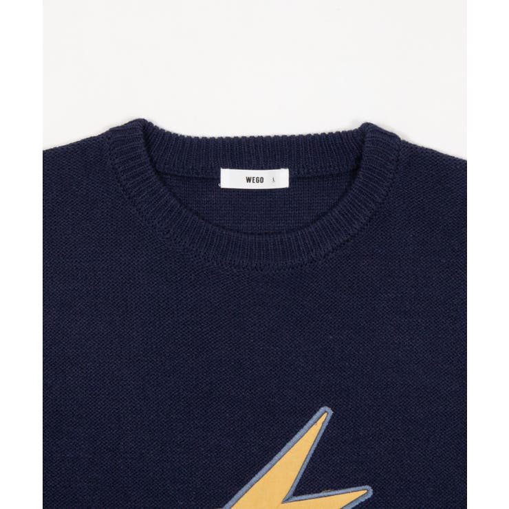サテンワッペンニットプルオーバー | WEGO【MEN】 | 詳細画像22 