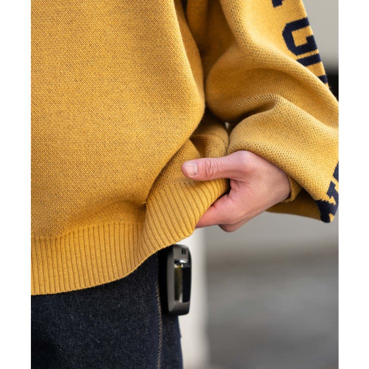 スリーブロゴニットプルオーバー | WEGO【MEN】 | 詳細画像6 