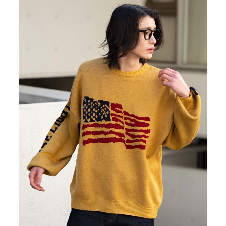 スリーブロゴニットプルオーバー | WEGO【MEN】 | 詳細画像9 