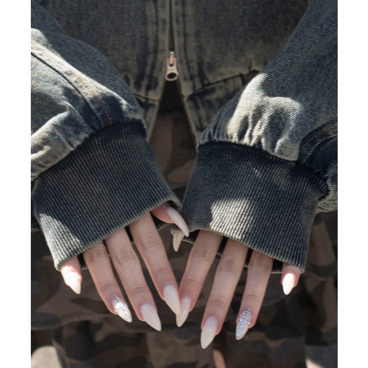 デニムショートフードブルゾン | WEGO【WOMEN】 | 詳細画像7 