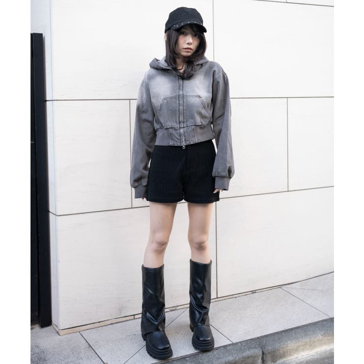 デニムショートフードブルゾン | WEGO【WOMEN】 | 詳細画像20 