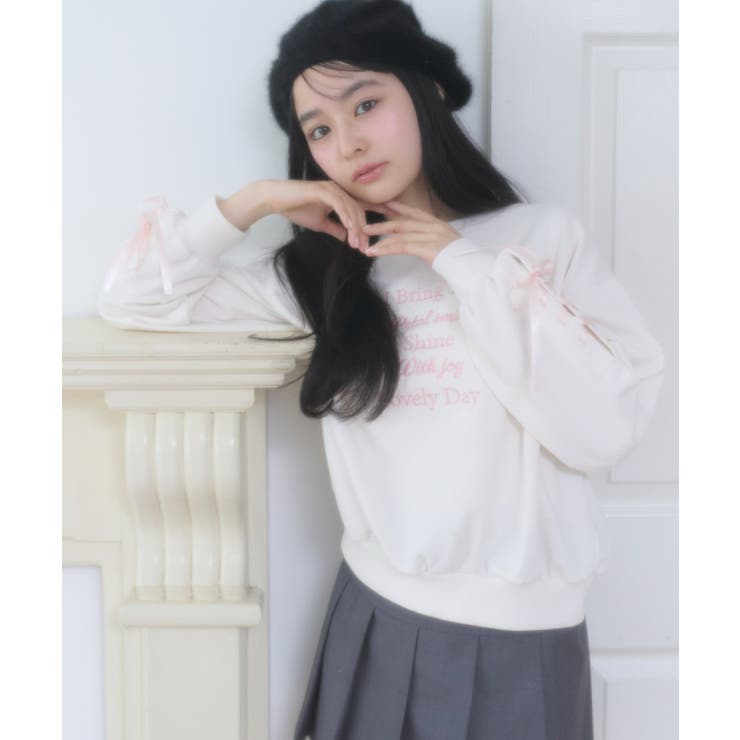 レースアップリボンスウェット | WEGO【WOMEN】 | 詳細画像1 