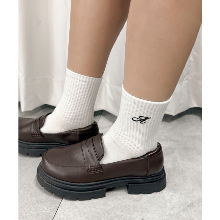 アルファベット刺繍ソックス | WEGO【WOMEN】 | 詳細画像4 