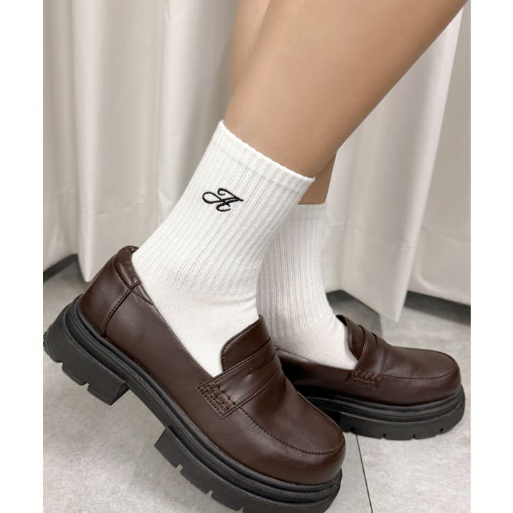 アルファベット刺繍ソックス | WEGO【WOMEN】 | 詳細画像5 