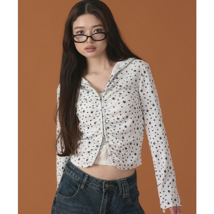 スターシャーリングジップパーカー | WEGO【WOMEN】 | 詳細画像1 