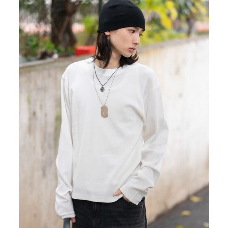 ホワイト | ワッフルT(LS) | WEGO【MEN】