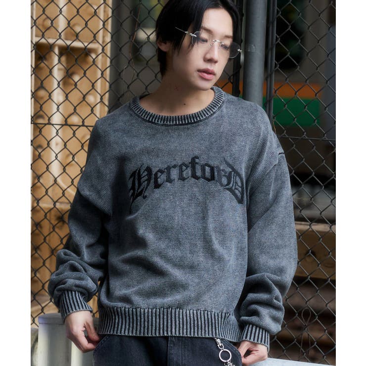 ブリーチニットグラフィックプルオーバー | WEGO【MEN】 | 詳細画像23 