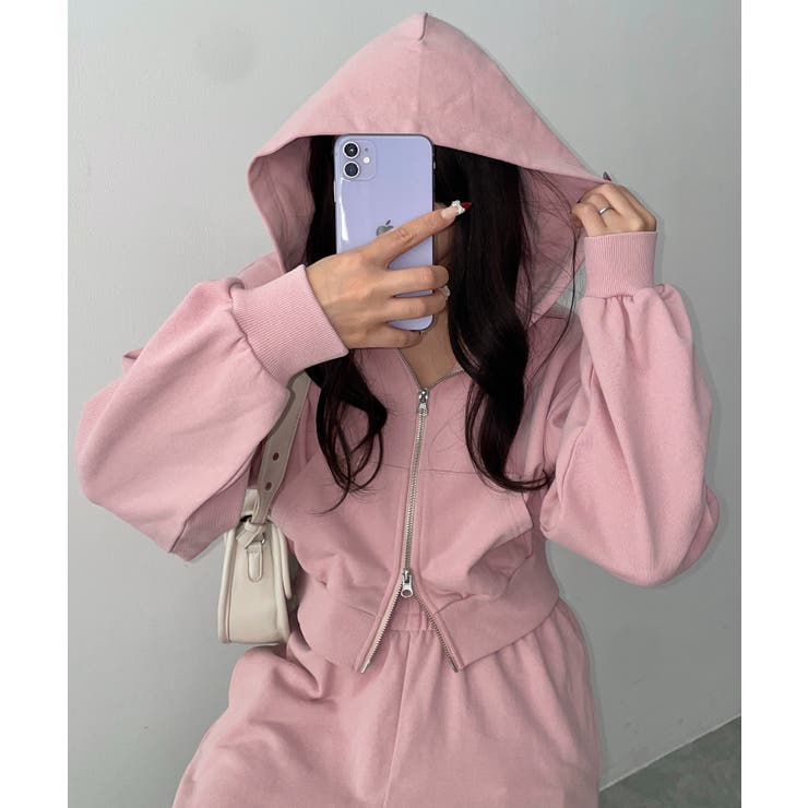 ピンク | ショートZIPパーカー | WEGO【WOMEN】