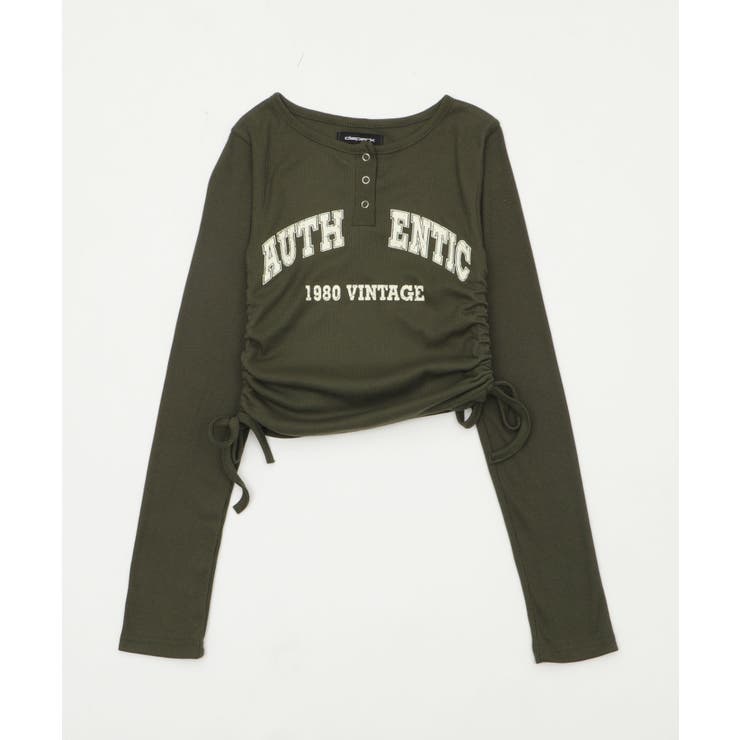 サイドギャザーヘンリーネックロゴTOP | WEGO【WOMEN】 | 詳細画像11 