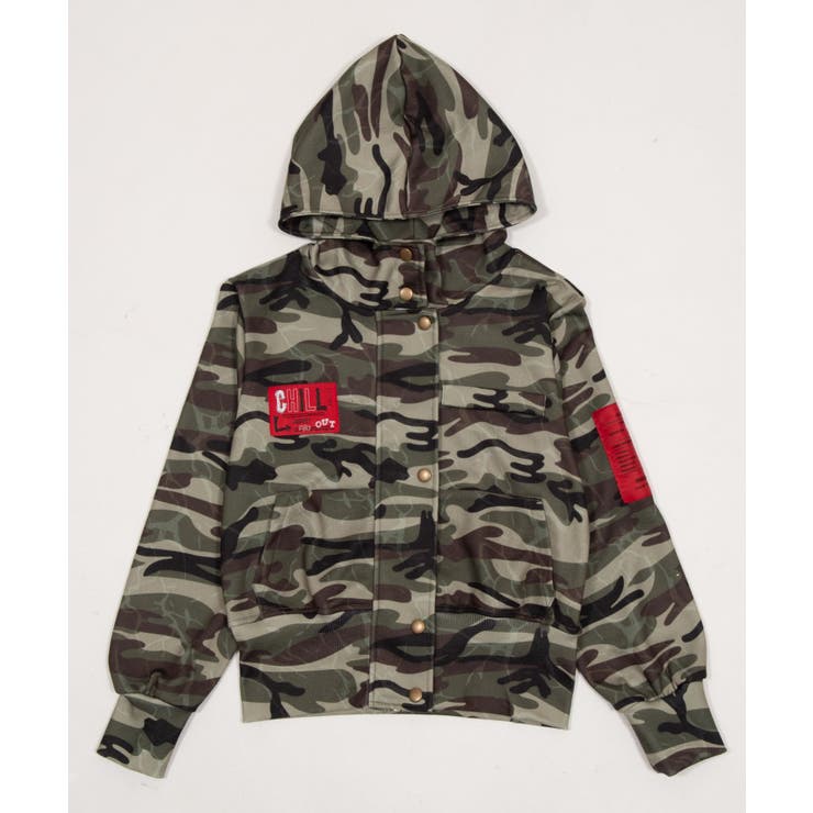 フードカモフラスウェットブルゾン | WEGO【WOMEN】 | 詳細画像9 