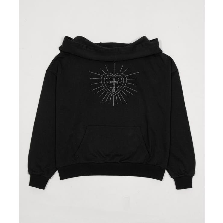 オフショルフードスウェット | WEGO【WOMEN】 | 詳細画像19 