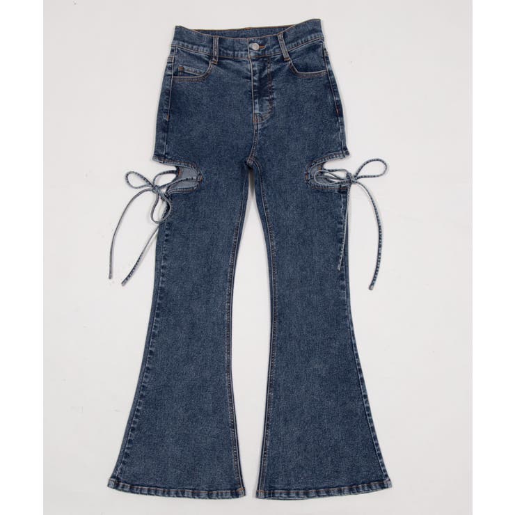 カットアウトリボンストレッチフレアデニムパンツ | WEGO【WOMEN】 | 詳細画像33 