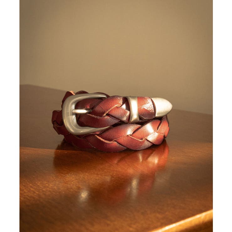 ブラウン | ウエスタンレザーメッシュベルト | WEGO【MEN】