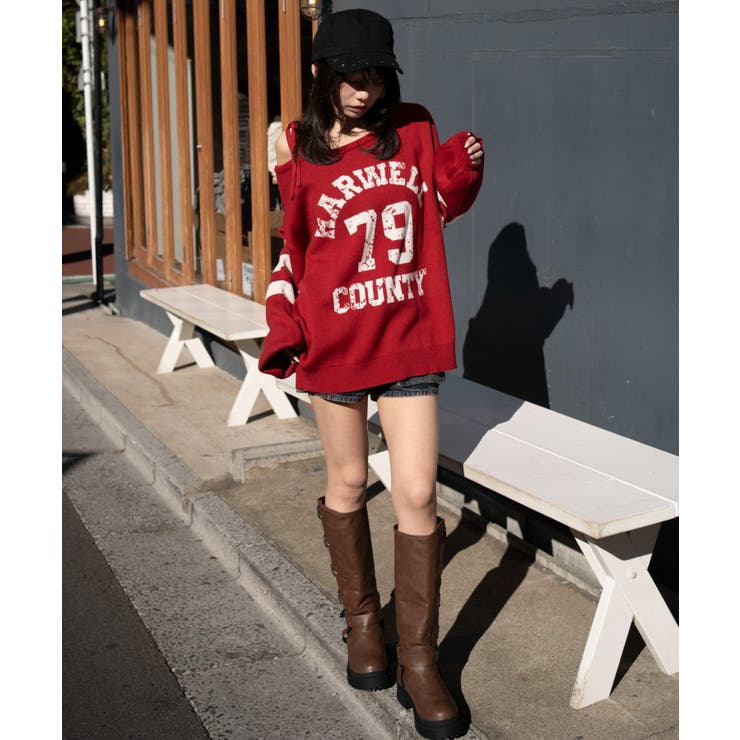 2WAYグラフィックワンショルニット | WEGO【WOMEN】 | 詳細画像11 