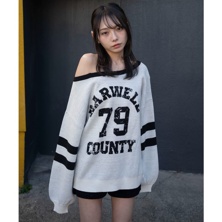 2WAYグラフィックワンショルニット | WEGO【WOMEN】 | 詳細画像19 
