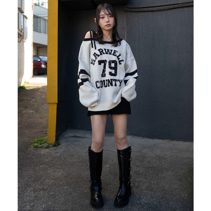 2WAYグラフィックワンショルニット | WEGO【WOMEN】 | 詳細画像21 