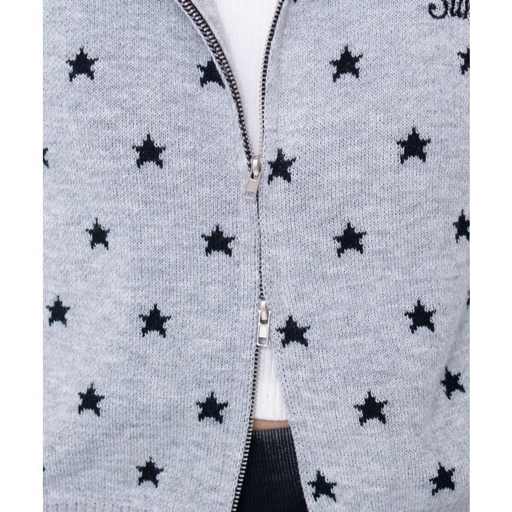 総柄ジャガードニットZIPパーカー | WEGO【WOMEN】 | 詳細画像5 