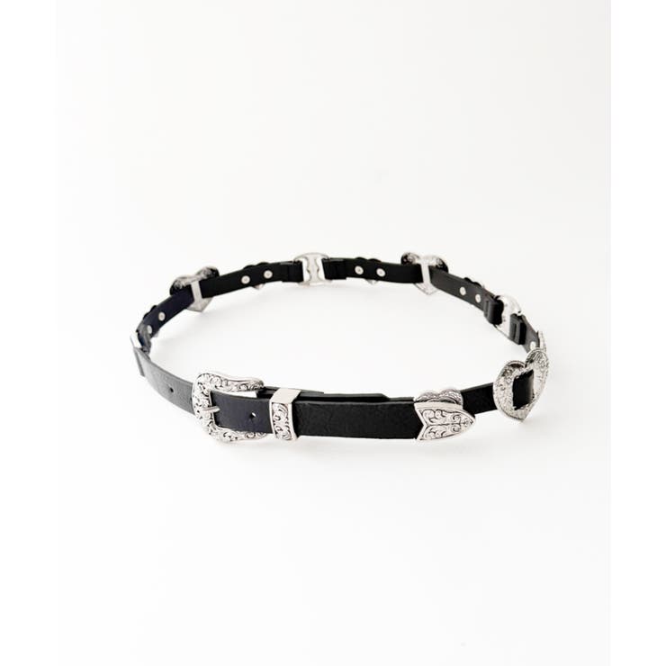 ブラック | Lハートコンチョデザインベルト | WEGO【WOMEN】