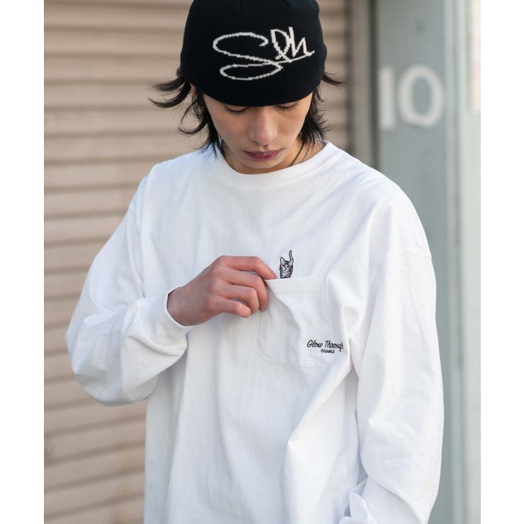 ポケット刺繍BIG T(LS) | WEGO【MEN】 | 詳細画像1 