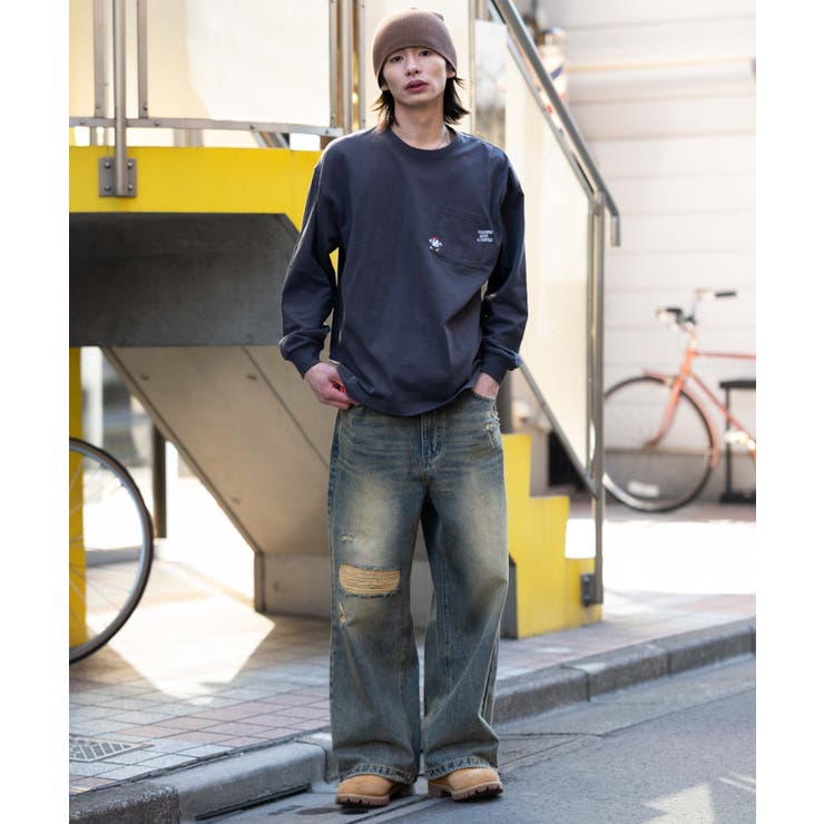 ポケット刺繍BIG T(LS) | WEGO【MEN】 | 詳細画像3 